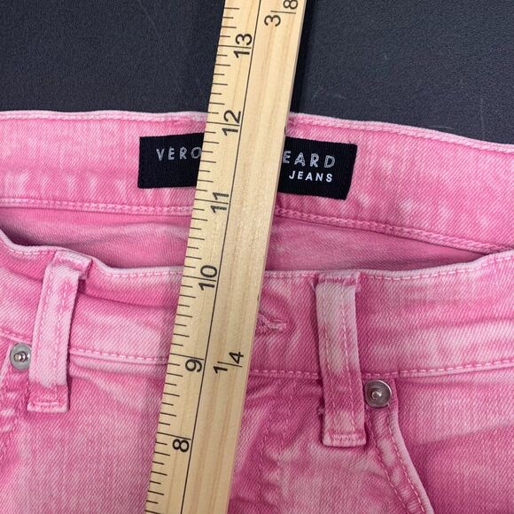 Veronica Beard Women's Kate Skinny Acid Wash Pink High Rise Jeans Barbiecore 28 - Picture 9 of 11
